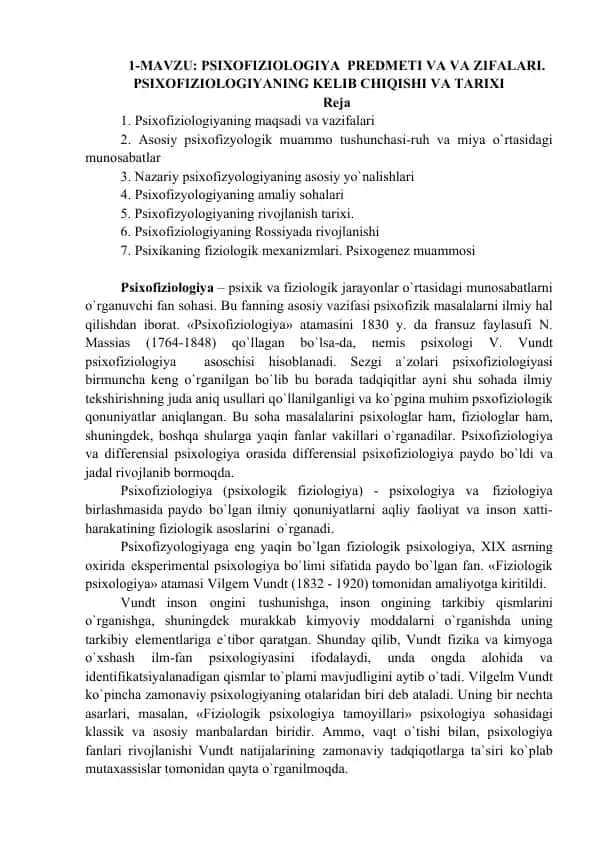 Psixofiziologiya maqolasi