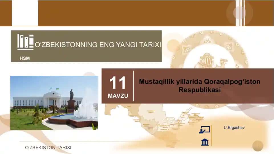 O‘ZBEKISTONNING ENG YANGI TARIXI