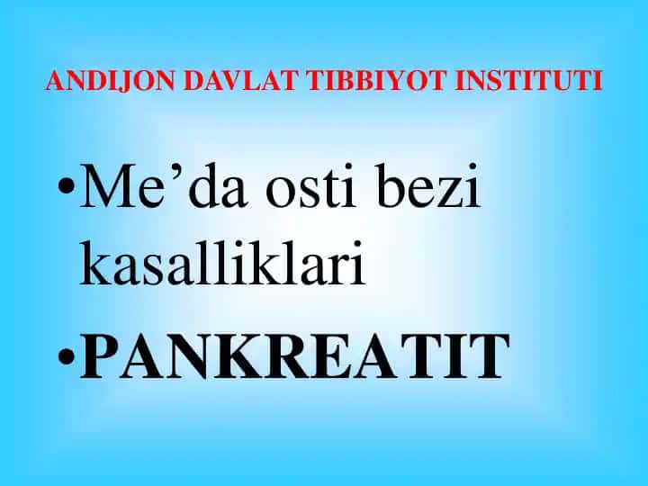 Pankreatit (Surunkali Pankreatit)
