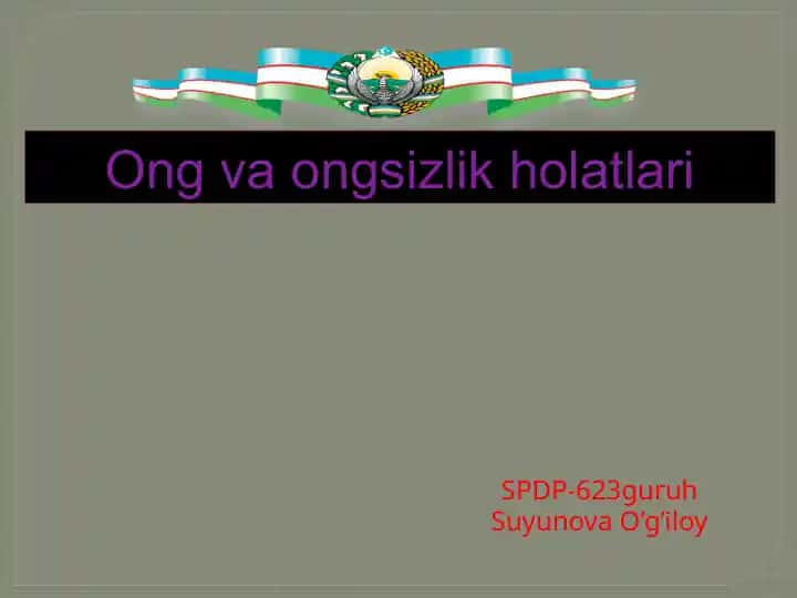Ongvaongsizlik holatlari