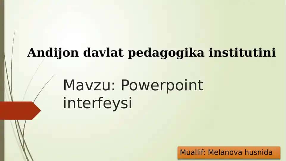 PowerPoint interfeysi