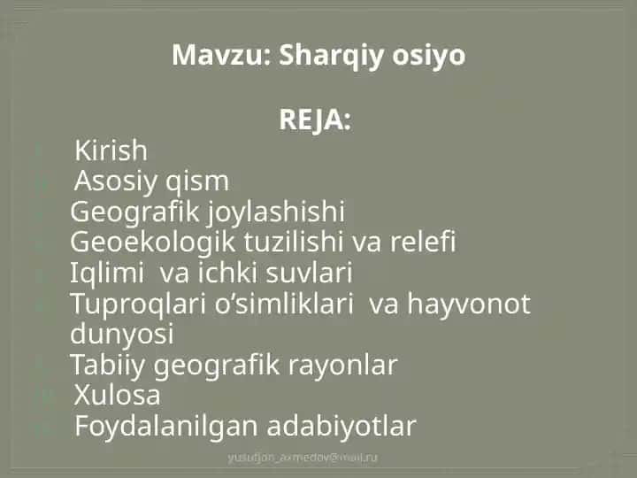 Sharqiy Osiyo