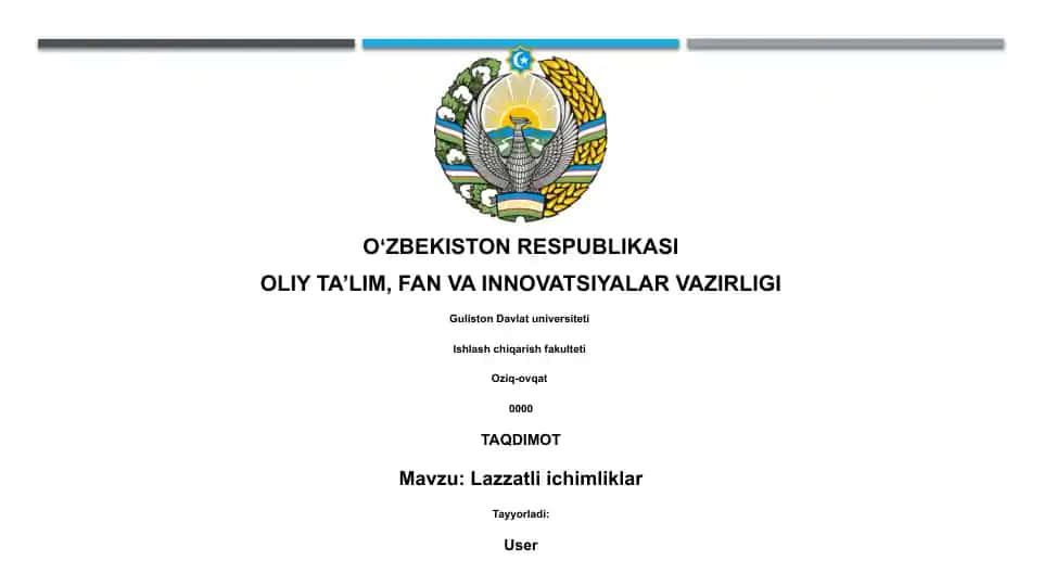 Lazzatli ichimliklar