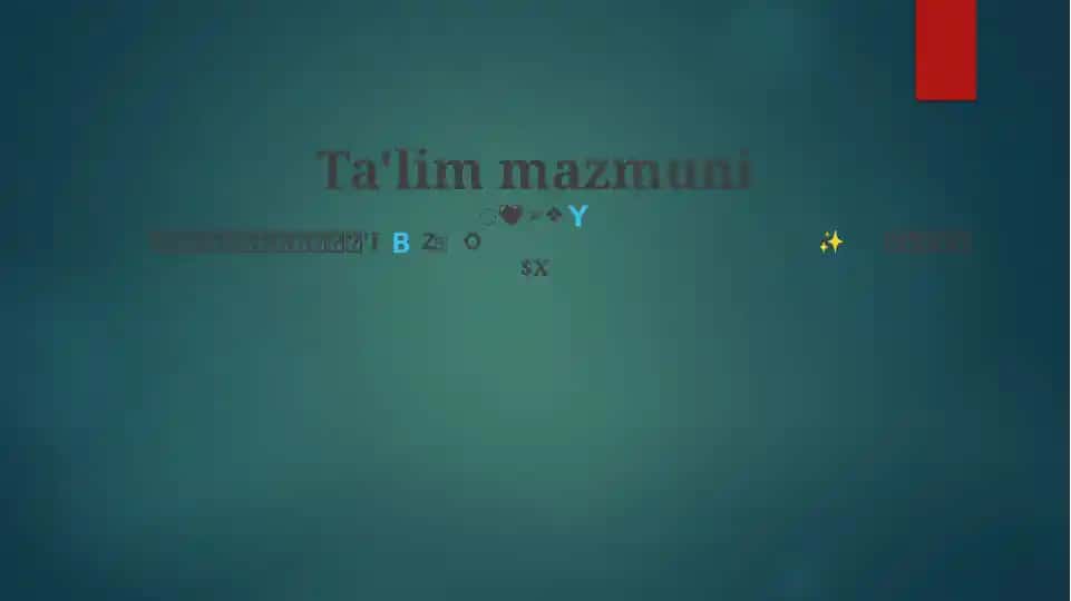 Ta'lim mazmuni