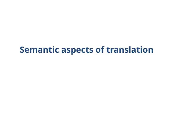 Semantic translation