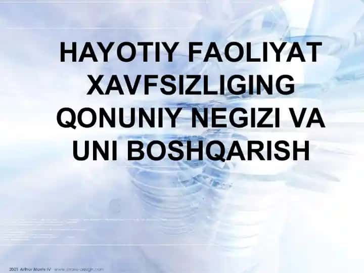 Hayotiy faoliyat xavfsizligi