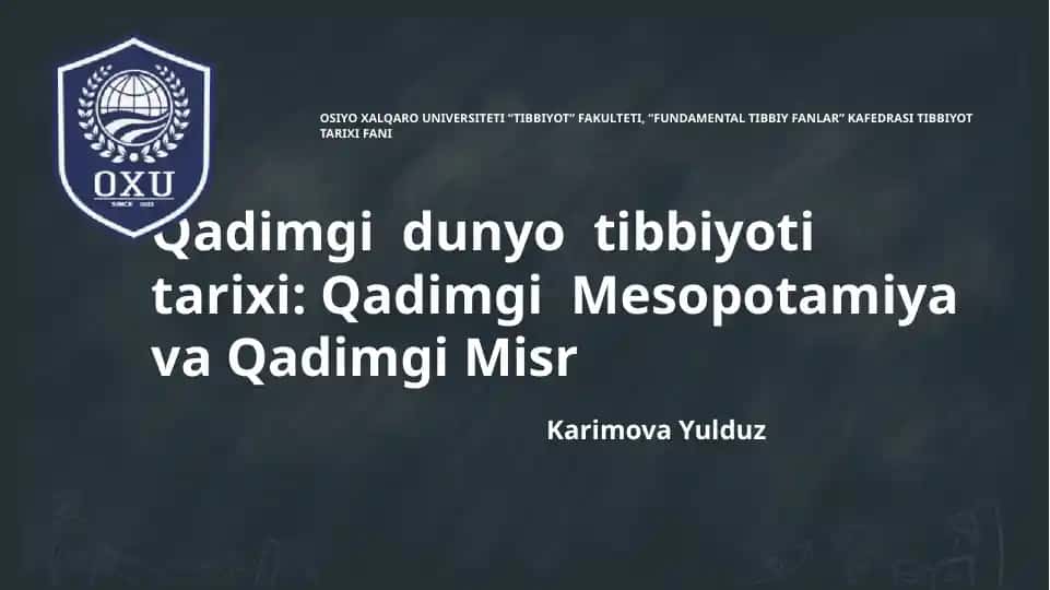 Qadimgi Misr Tibbiyoti