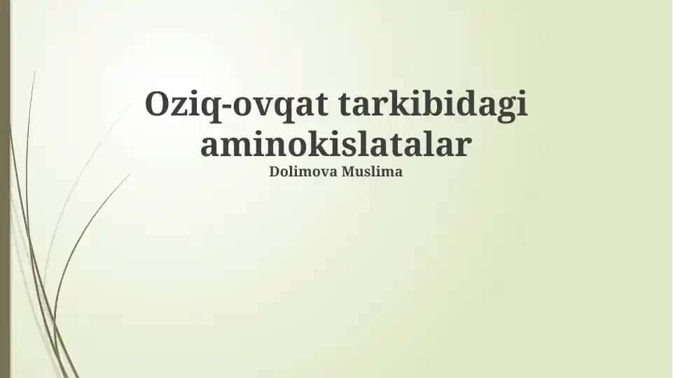 Aminokislotalar