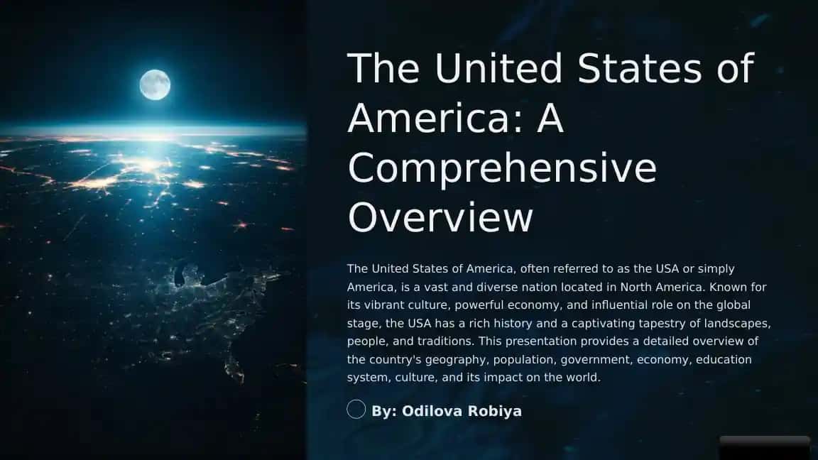 The United States of America: A Comprehensive Overview
