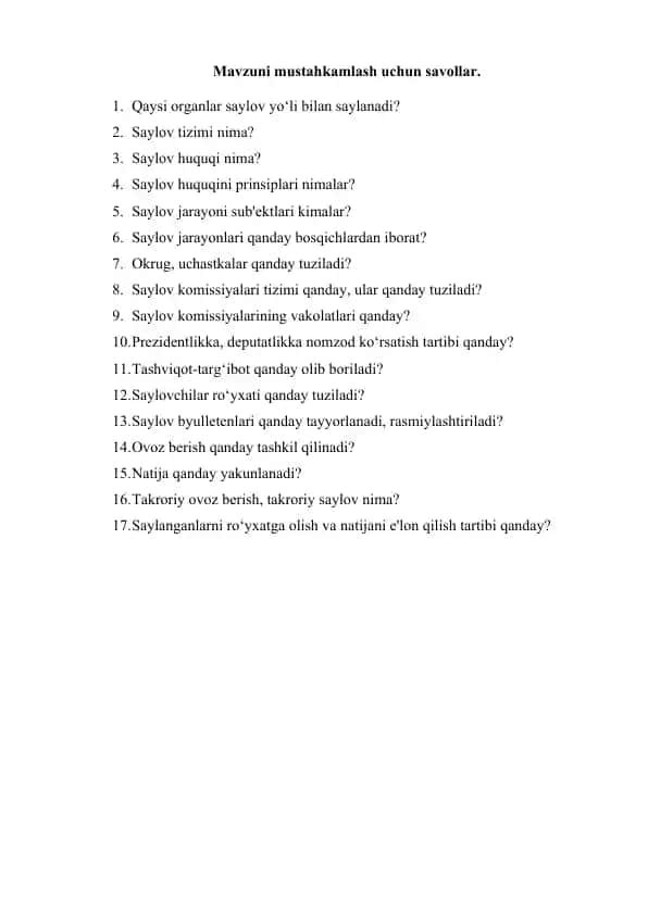 Saylov tizimi
