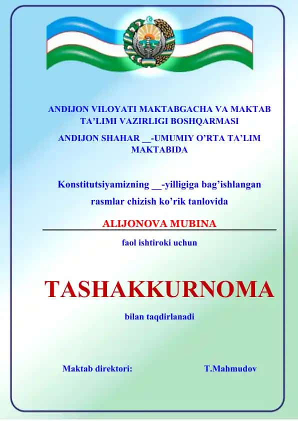 Tashakkurnoma