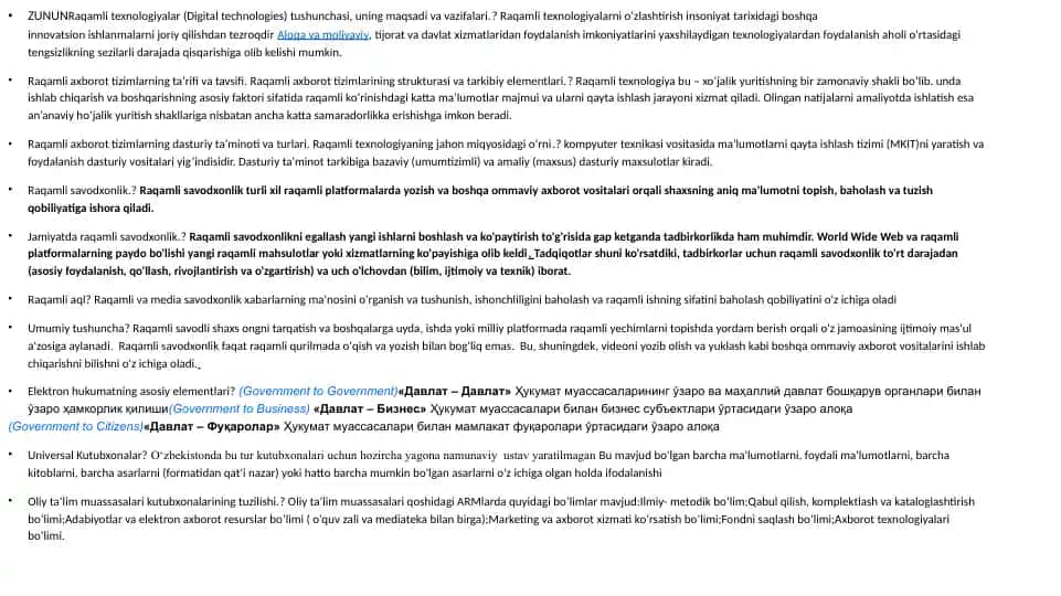 ZUNUNRaqamli texnologiyalar (Digital technologies)