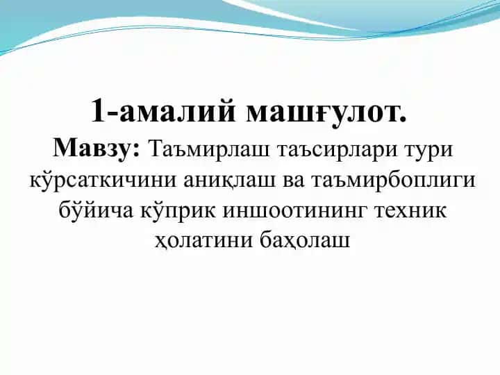 Таъмирлаш таъсирлари тури кўрсаткичи