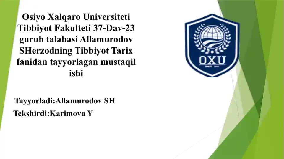Tibbiyot tarixi