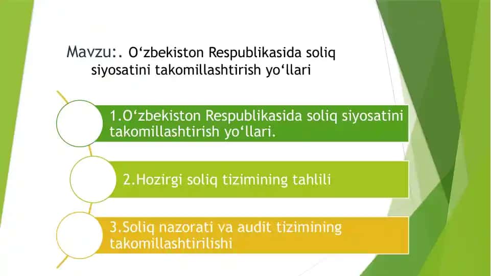 O'zbekiston Respublikasida Soliq Siyosatini Takomillashtirish Yo'llari