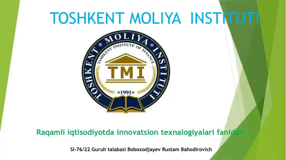 Raqamli texnologiyalar va bank-moliya tizimi