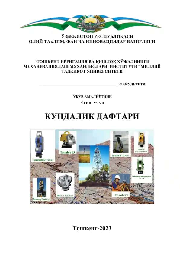 Geodeziya va geoinformatika amaliyoti kunligi dasturi