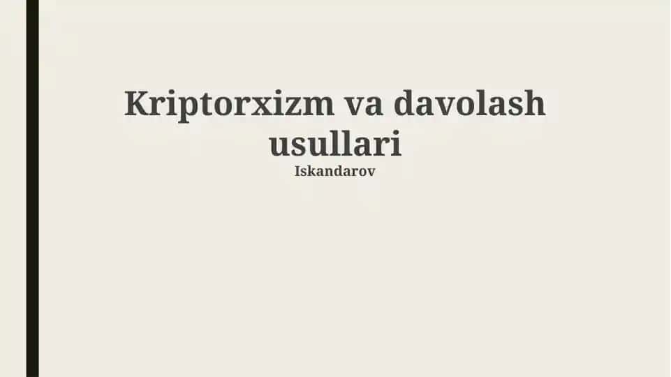 Kriptorxizm va davolash usullari