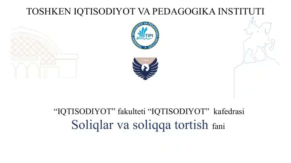Soliq va Soliqqa tortish fani