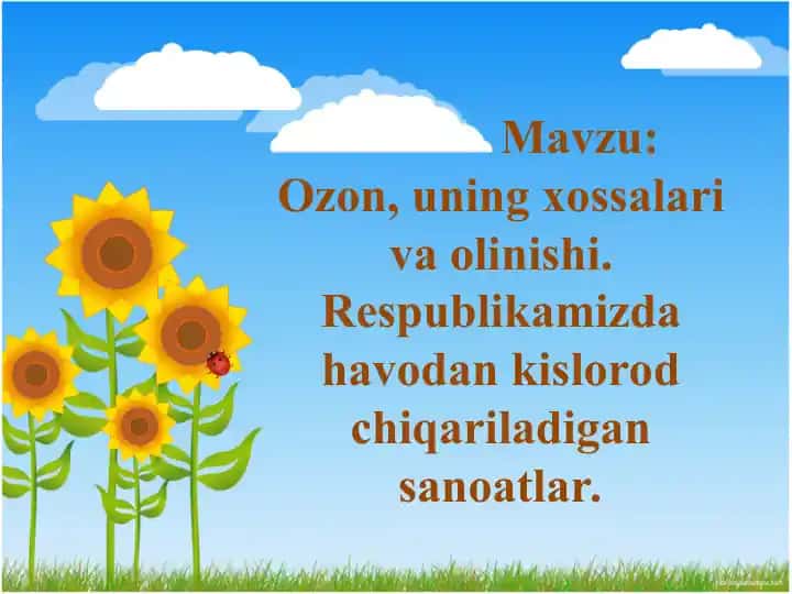 Ozon va uning xossalari