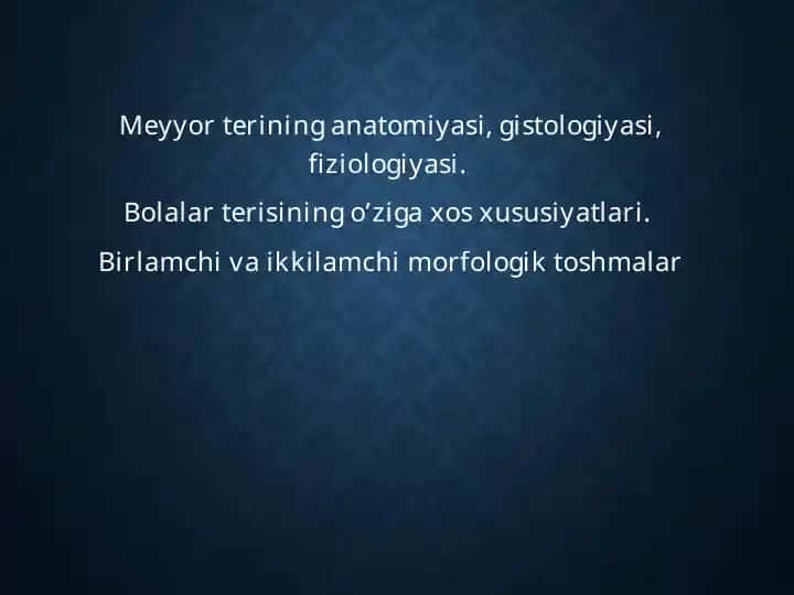Meyyor terining anatomiyasi