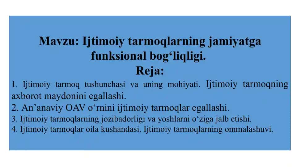 Ijtimoiy Tarmoqlar