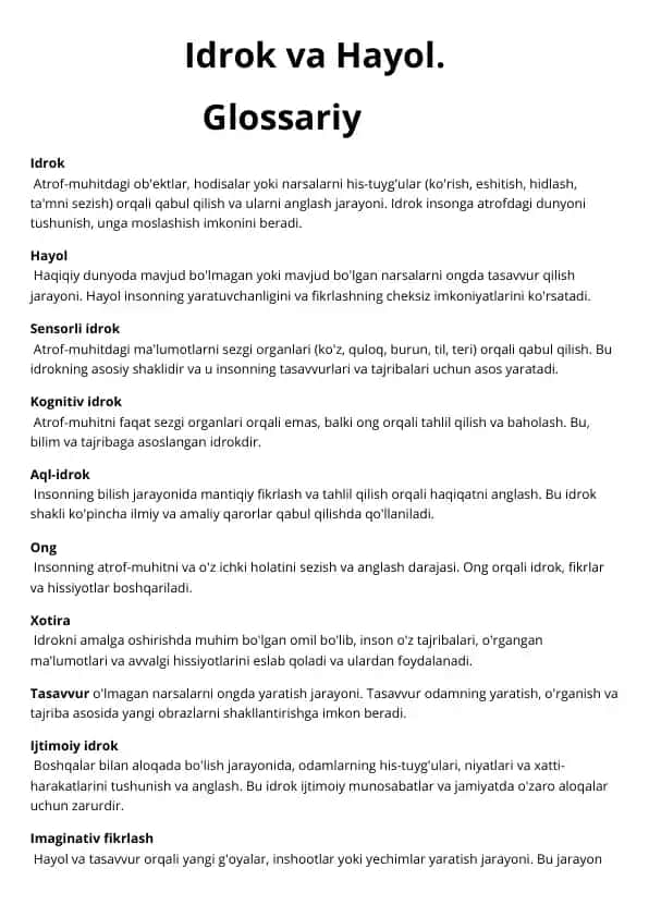 Idrok va Hayol
