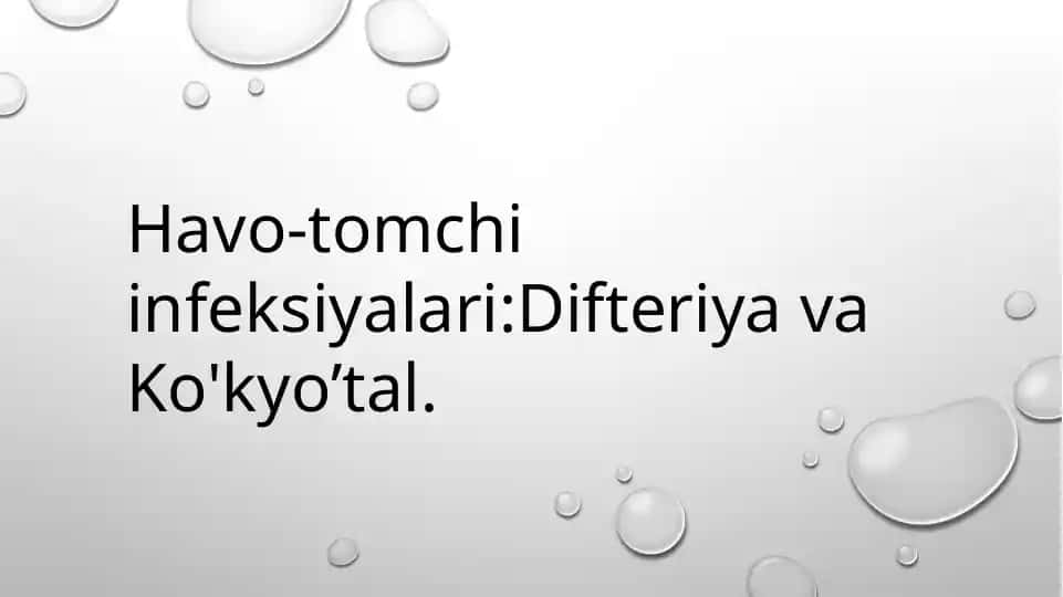 Difteriya va Ko'kyo’tal
