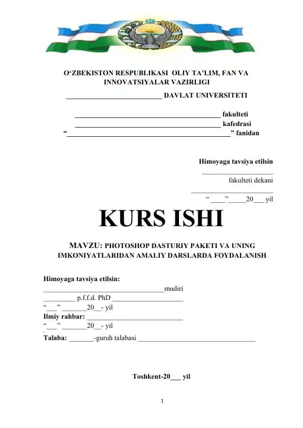 Photoshop dasturiy paketi va uning imkoniyatlaridan amaliy darslarda foydalanish