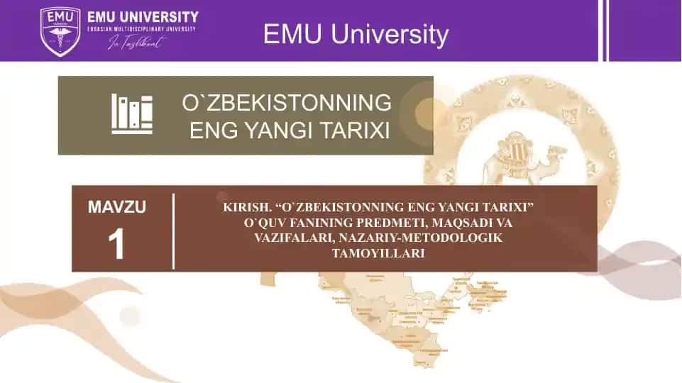 O`ZBEKISTONNING ENG YANGI TARIXI