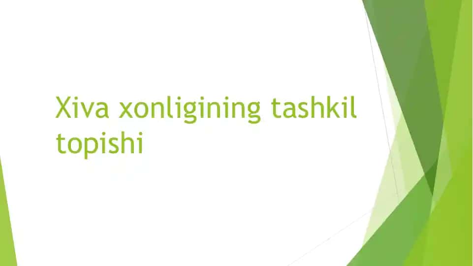 Xiva xonligining tashkil topishi