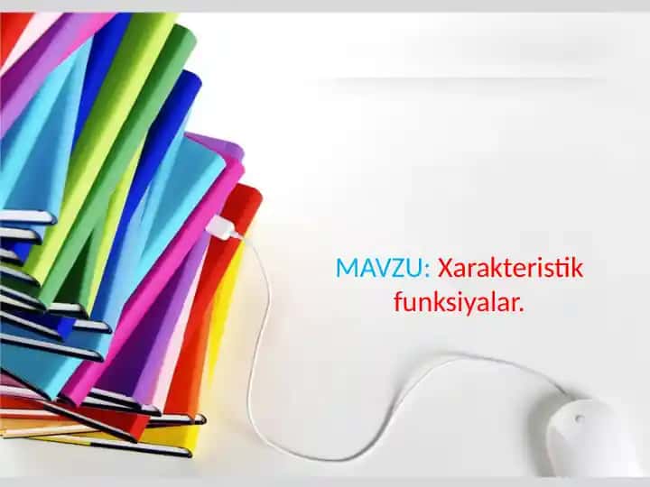 Xarakteristik funksiyalar