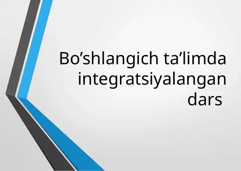 Ta’limning integratsiyalangandars