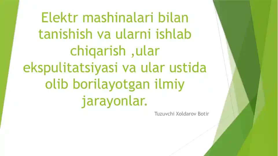 Elektr Mashinalar