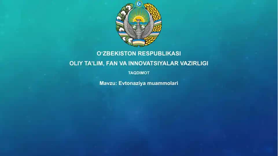 Evtonaziya muammolari