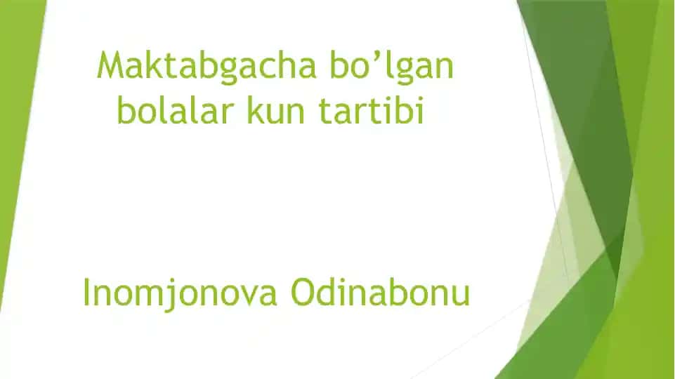 Bolalarning ertalabgi badantarbiyasi