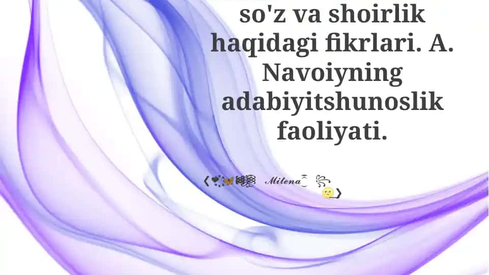 Navoiyning Adabiyotshunoslikka Qo'shgan Hissalari
