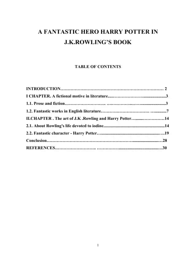 A FANTASTIC HERO HARRY POTTER IN J.K.ROWLING’S BOOK