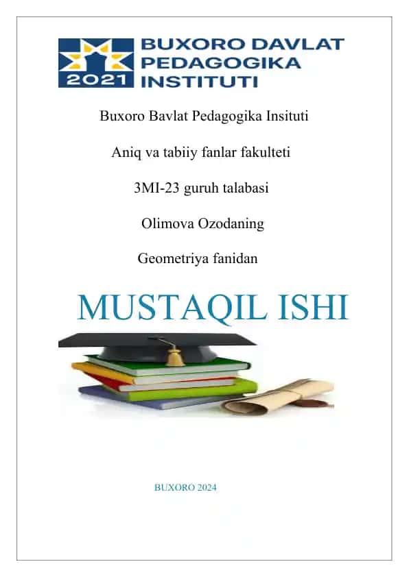 Geometriya fanidan Chiziqli tenglamar sistemasini va yetishmovchilik metodi bilan ishlash