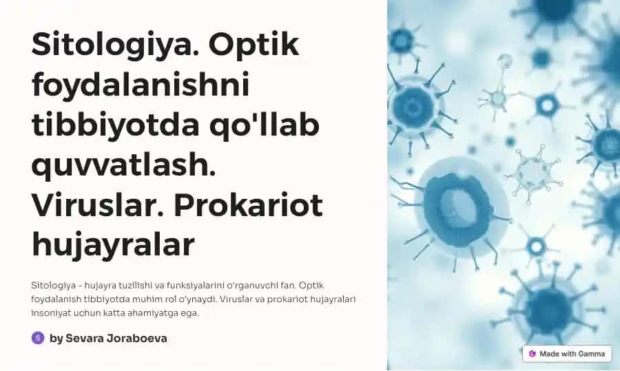 Sitologiya. Optik