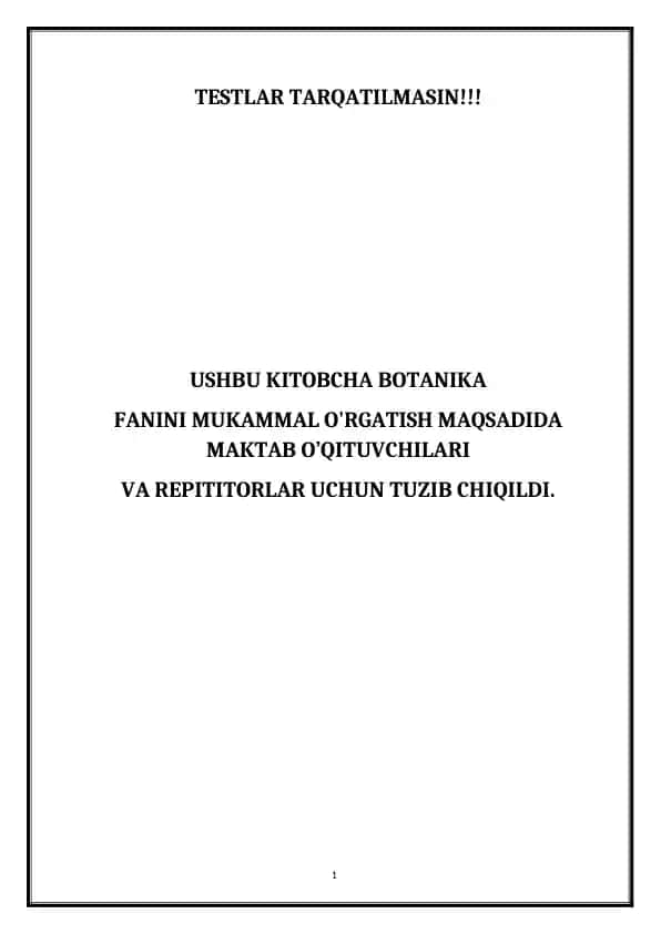 Biologiyadan masalalari
