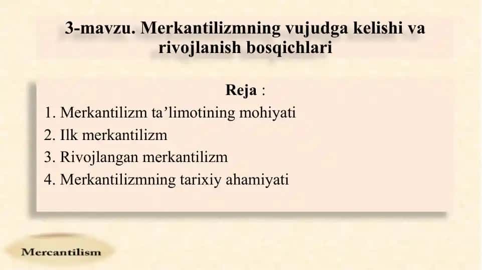 Merkantilizm