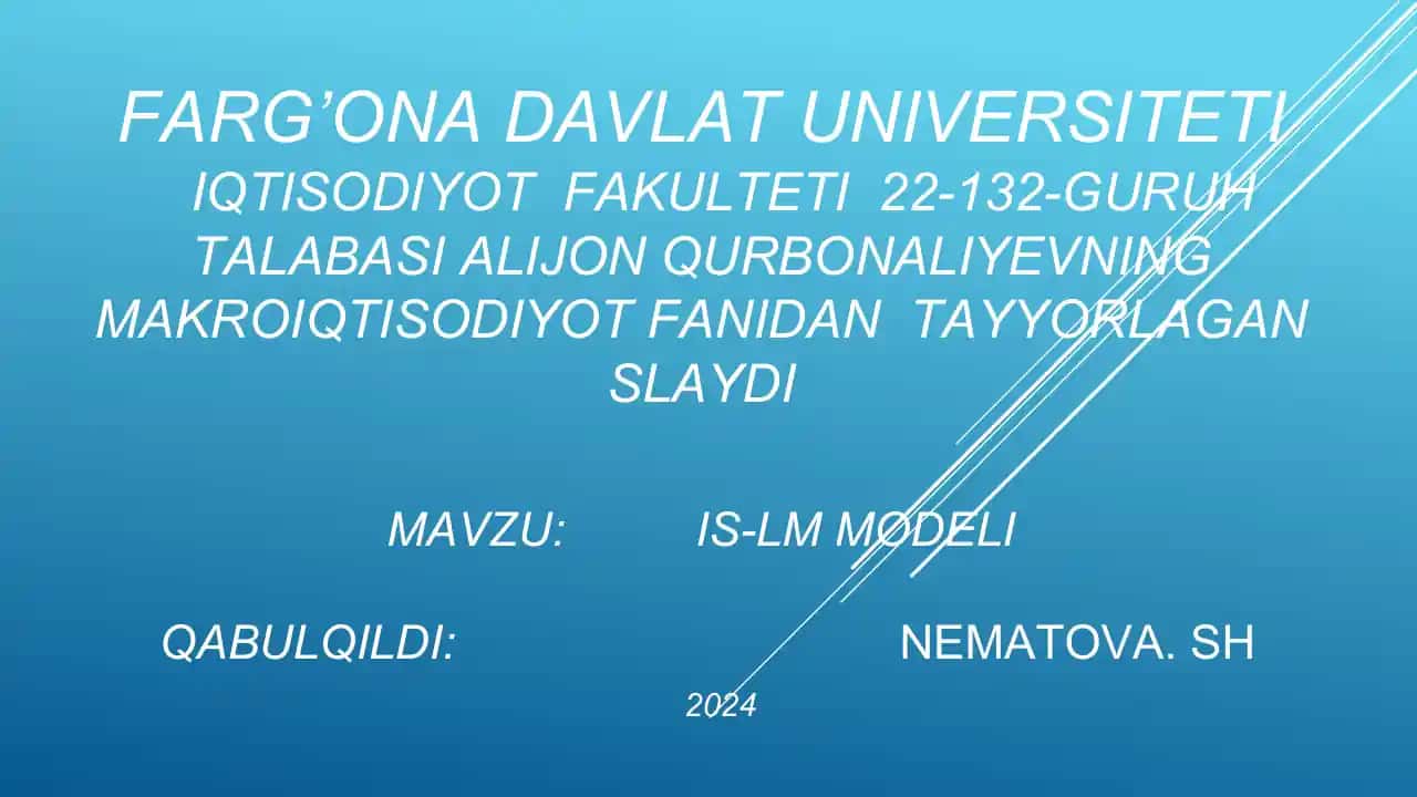 IS-LM Modeli