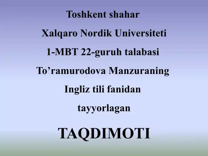 Charlie Chaplin Ingliz tili fanidan ta'yinot