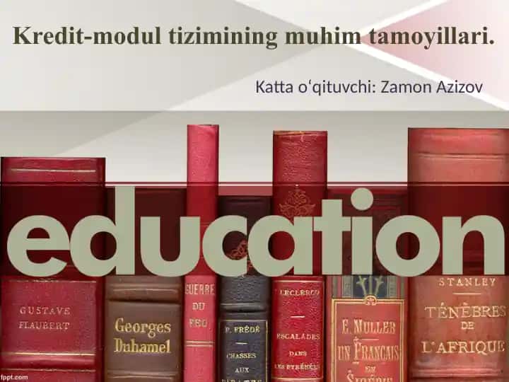 Kredit-modultizimining muhim tamoyillari
