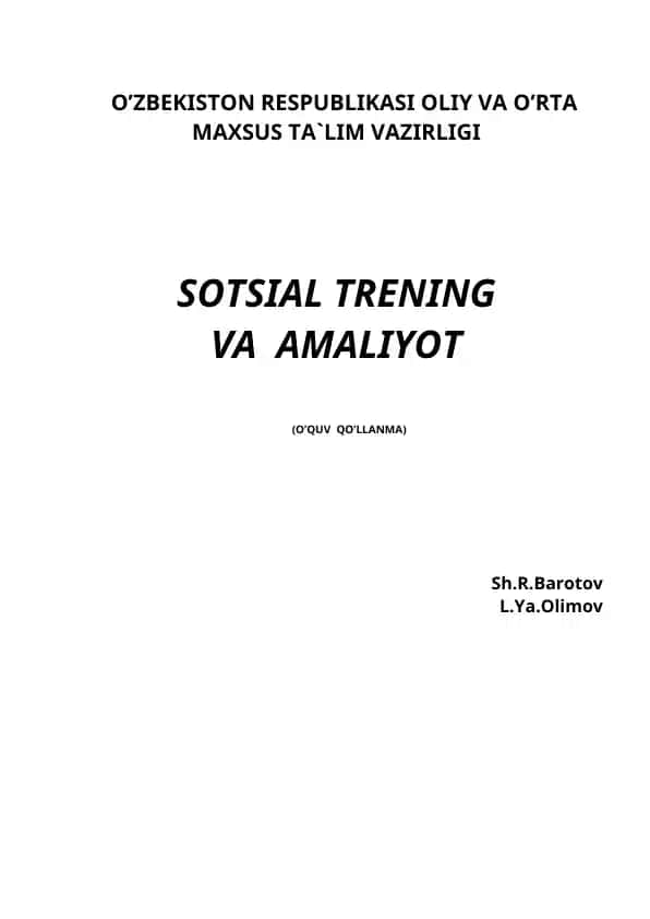 Sotsial trening va amaliyot
