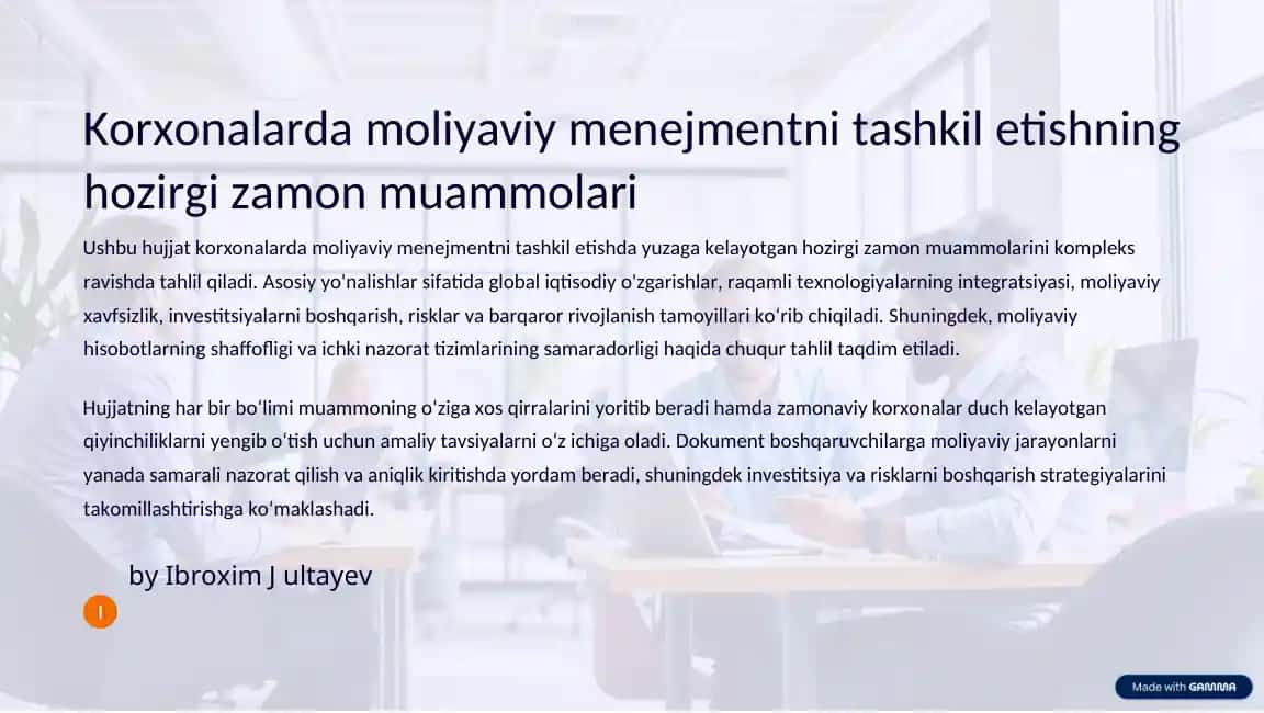 Global iqtisodiy o'zgarishlarning ta'siri