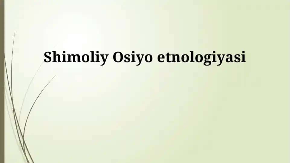 Shimoliy Osiyo etnologiyasi