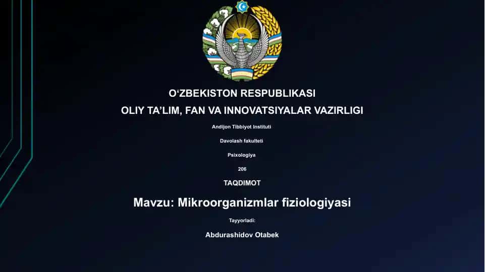 Mikroorganizmlar fiziologiyasi