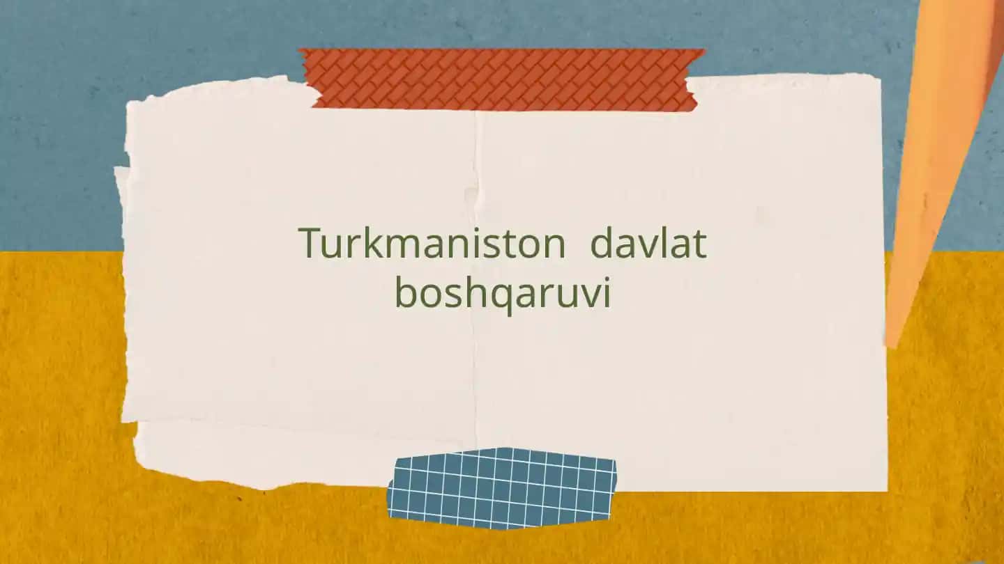 Turkmaniston davlat boshqaruvi